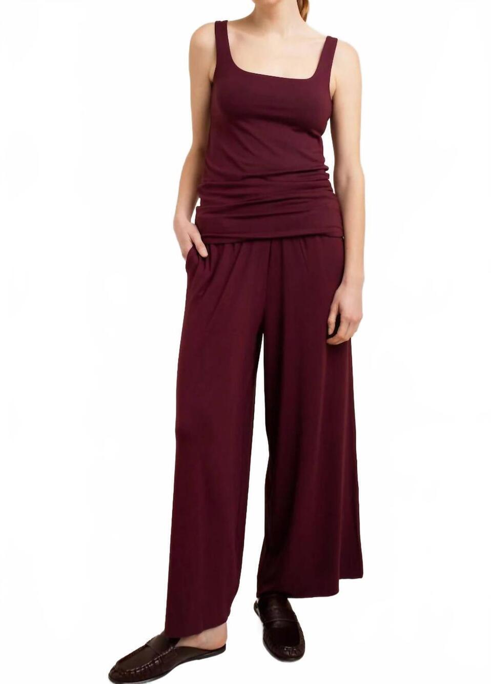 NEW PAPER LABEL modal wide leg crop pants in fig